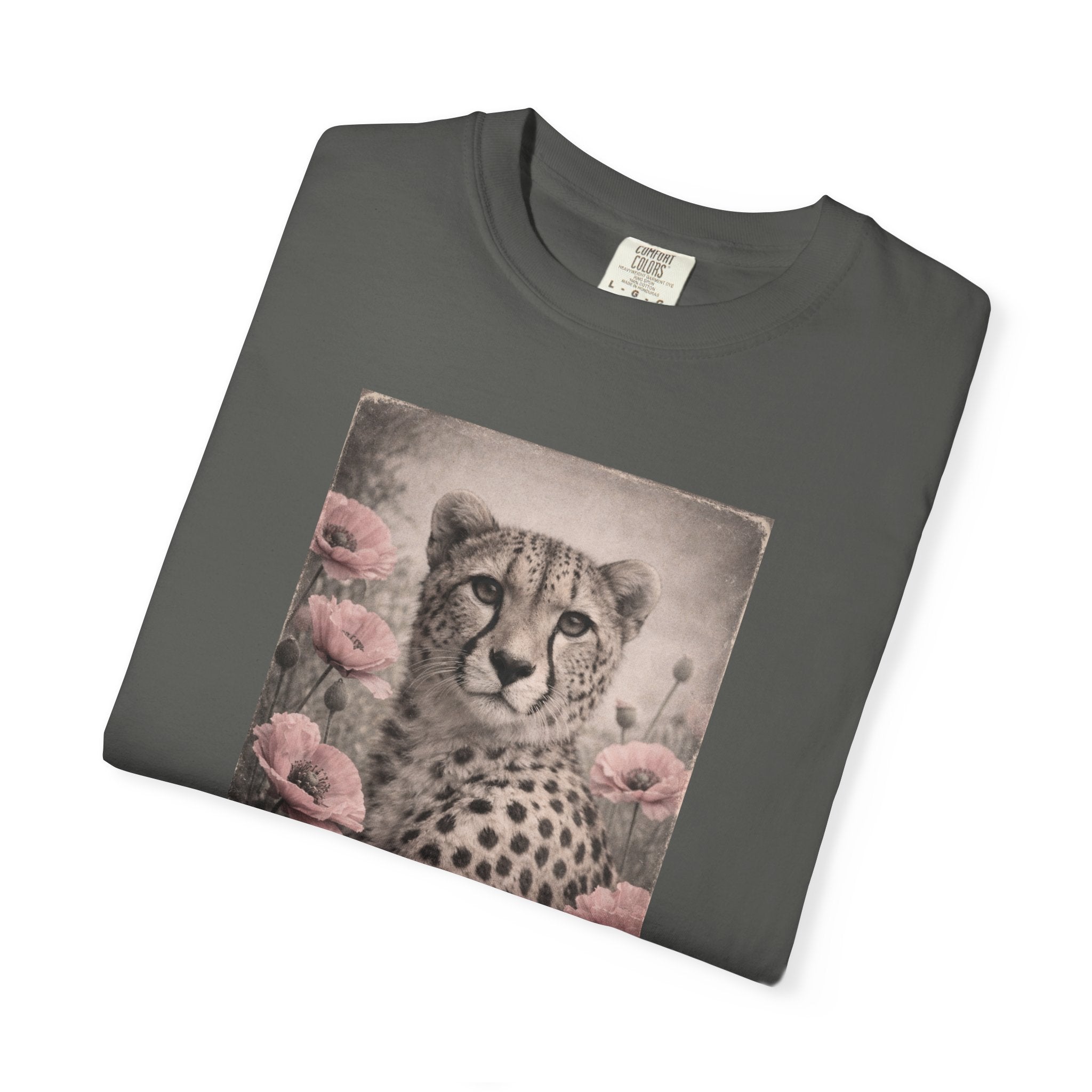 Cheetah Graphic T-Shirt — "Fast Life" Vintage Animal Tee