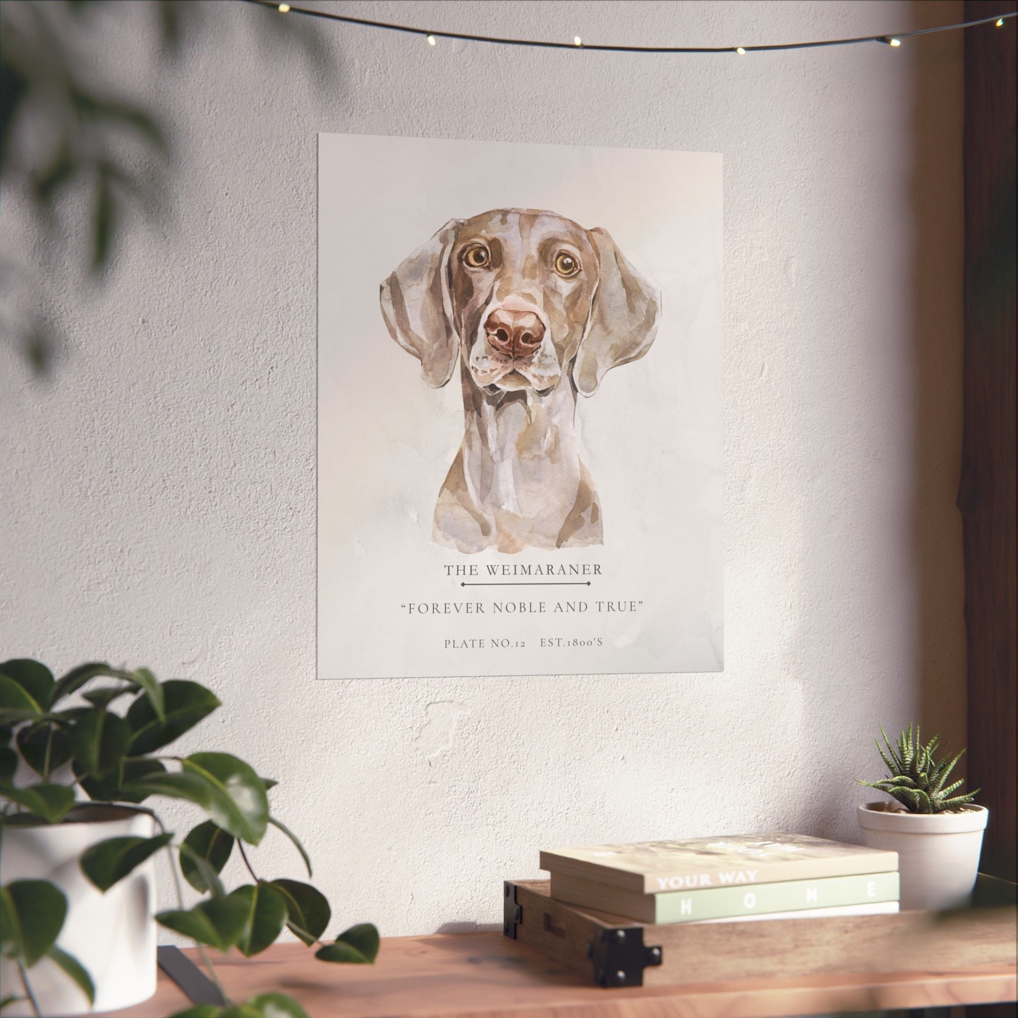 Vintage Dog Collection-Weimaraner Matte Print