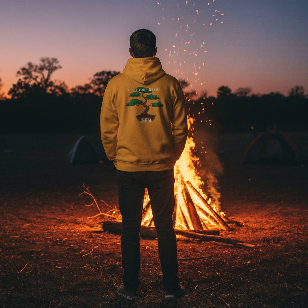 Zen Garden Fleece Hoodie | Unisex Comfort