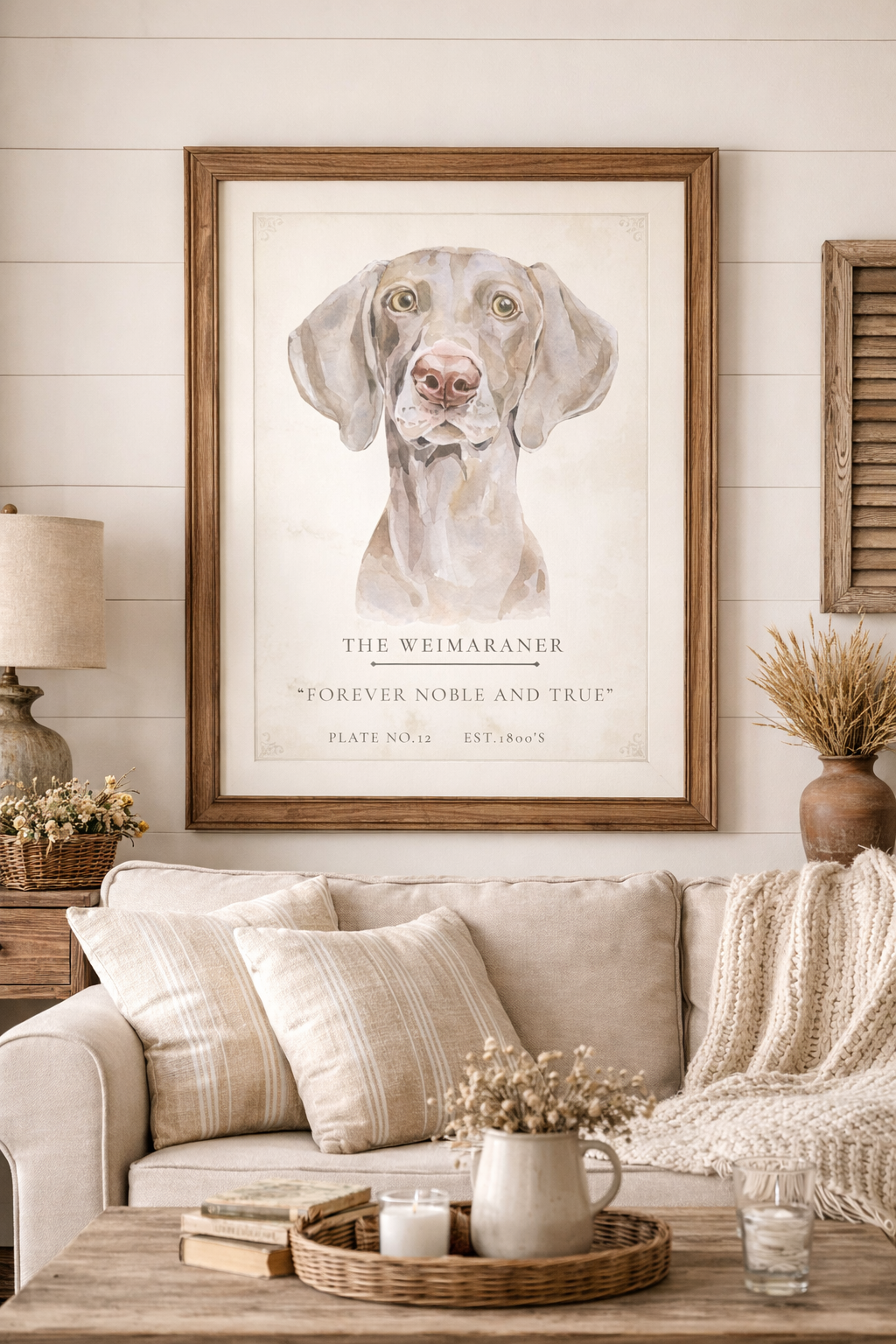 Vintage Dog Collection-Weimaraner Matte Print